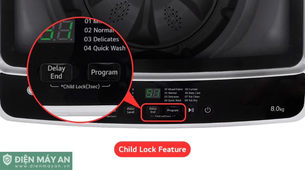 Máy giặt LG 9kg T2109NT1G